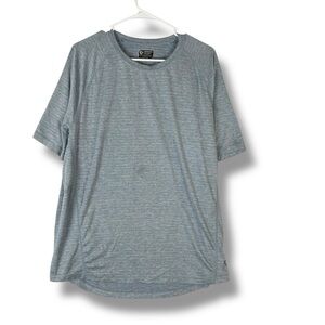 Mondetta Outdoor Project Shirt Mens L Large Ashley Blue Short Sleeve Athletic